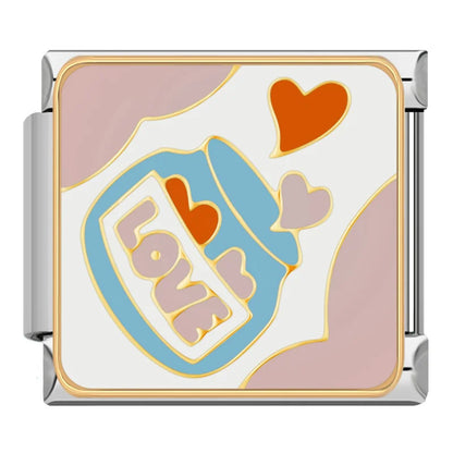 Sweet Romance & Valentine's Italian Charms — Heart Lock, Cupid, Bow & Arrow, Love Letter & More