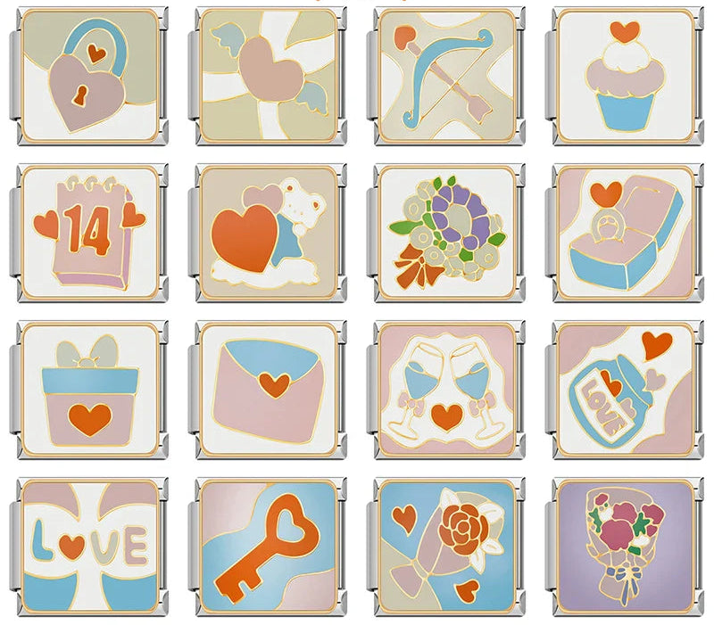 Colorful Love Key Lock  Jewelry DJ1362