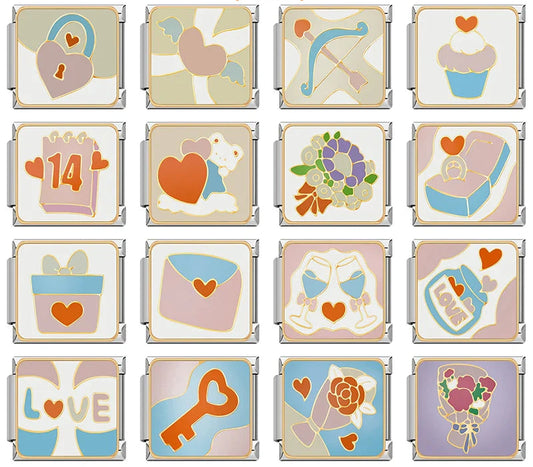 Colorful Love Key Lock  Jewelry DJ1362