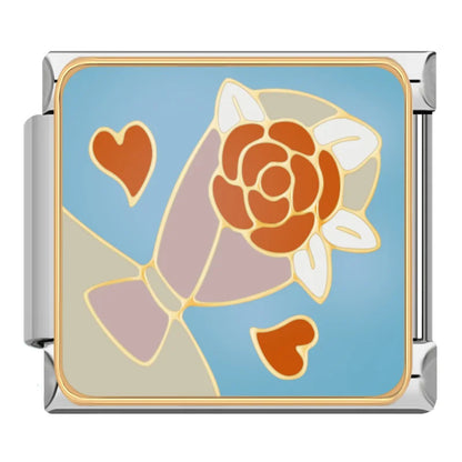 Sweet Romance & Valentine's Italian Charms — Heart Lock, Cupid, Bow & Arrow, Love Letter & More