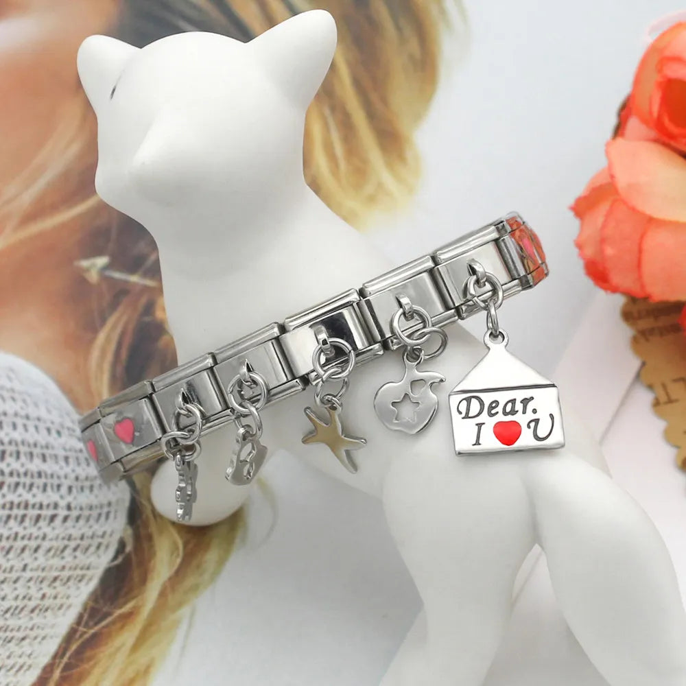 9mm Width New Original Daisy I Love You Heart Flower DJ047