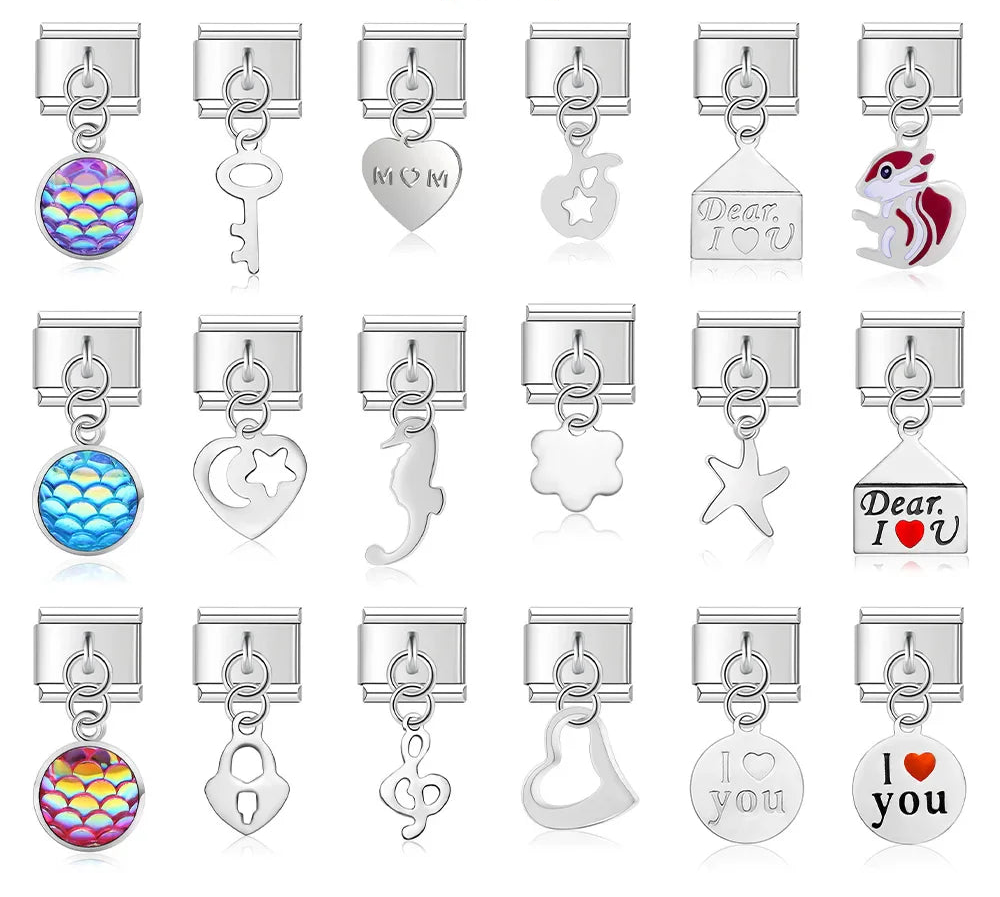 9mm Width New Original Daisy I Love You Heart Flower DJ047