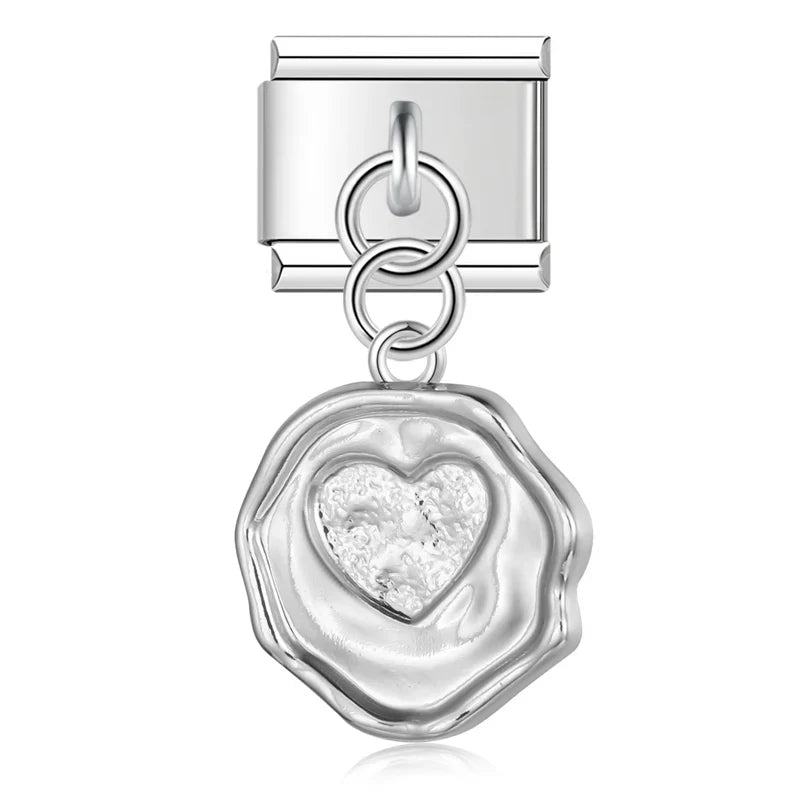elegant silver dangle charms