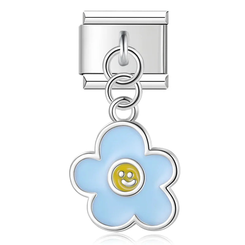 elegant silver dangle charms