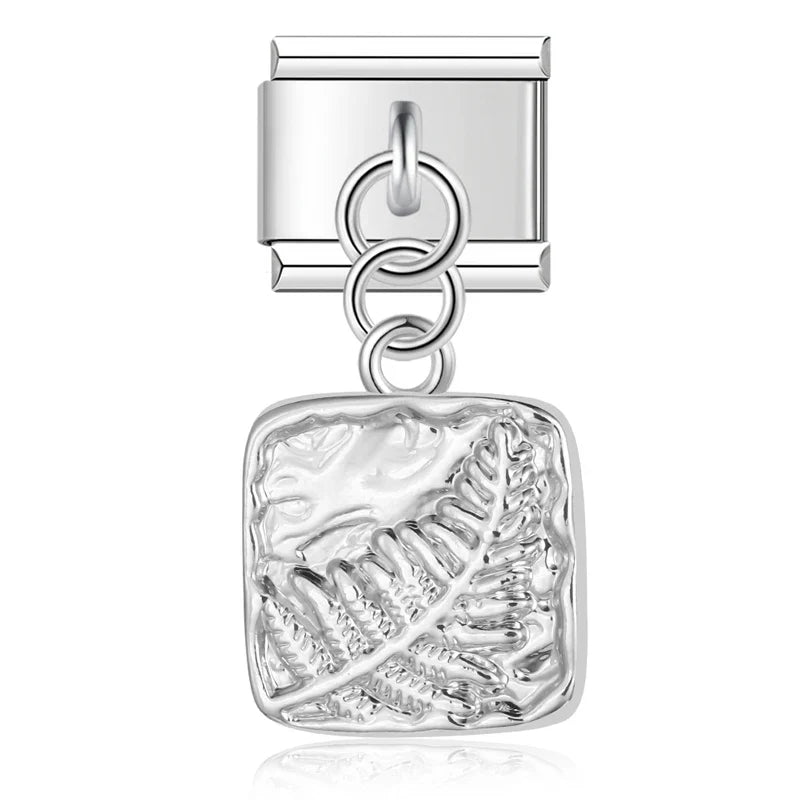 elegant silver dangle charms