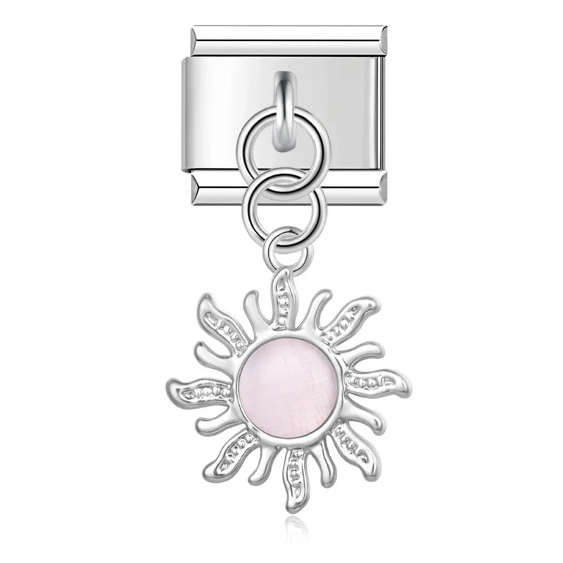 elegant silver dangle charms