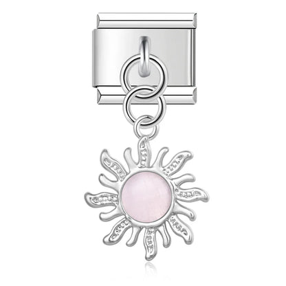 Elegant Silver Dangle Italian Charms — Racing Flag, Fairy, Christmas & Dress Drop Pendants