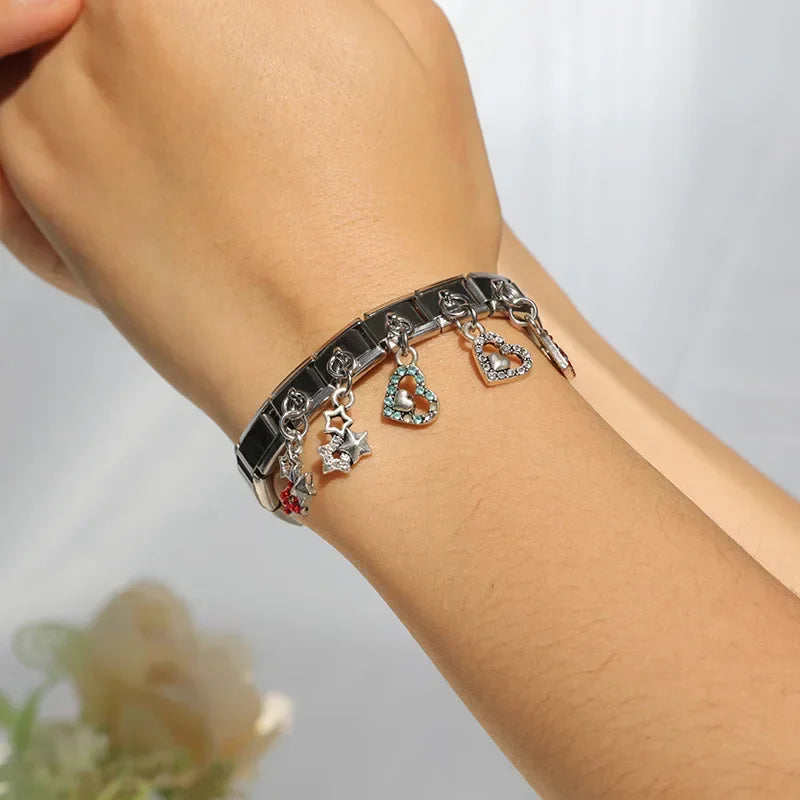 Hapiship Original Daisy Heart Star Rhinestone DJ073