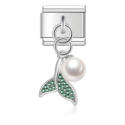 Enamel Reindeer & Christmas Animal Dangle Charm for Charm Bracelets
