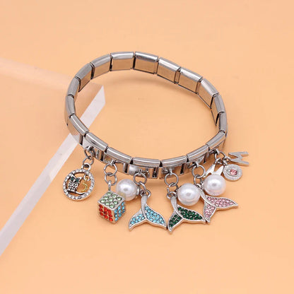 Enamel Reindeer & Christmas Animal Dangle Charm for Charm Bracelets