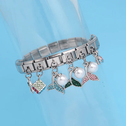 Enamel Reindeer & Christmas Animal Dangle Charm for Charm Bracelets
