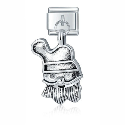 Christmas themed :Tree Snowman Deer Santa Claus silver&gold