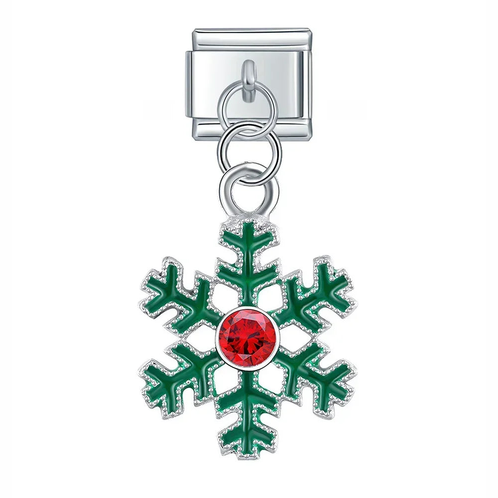 Christmas themed :Tree Snowman Deer Santa Claus silver&gold