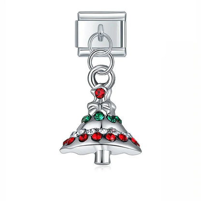Christmas themed :Tree Snowman Deer Santa Claus silver&gold