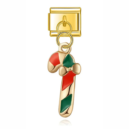 Christmas themed :Tree Snowman Deer Santa Claus silver&gold