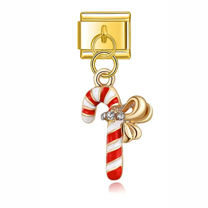 Christmas themed :Tree Snowman Deer Santa Claus silver&gold