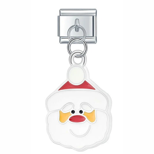 snow themed italian charms `