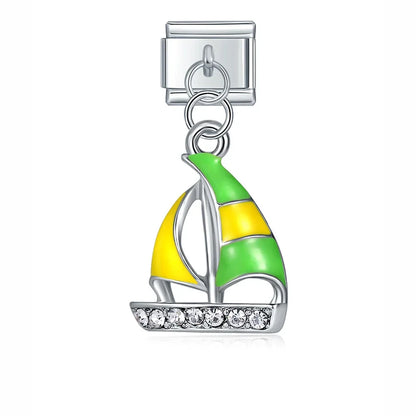 Enamel Watermelon Slice Dangle Charm