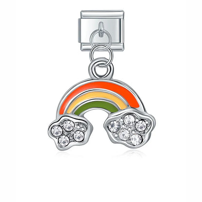 Enamel Watermelon Slice Dangle Charm