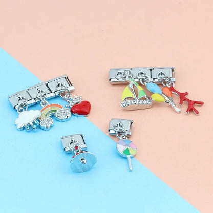 Enamel Watermelon Slice Dangle Charm