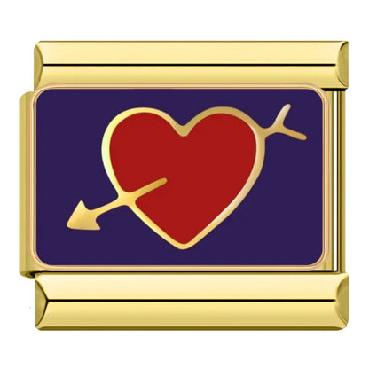 Gold Love, Landscape & Drink Italian Charms — Tropical, Hearts, Boba & Travel Designs