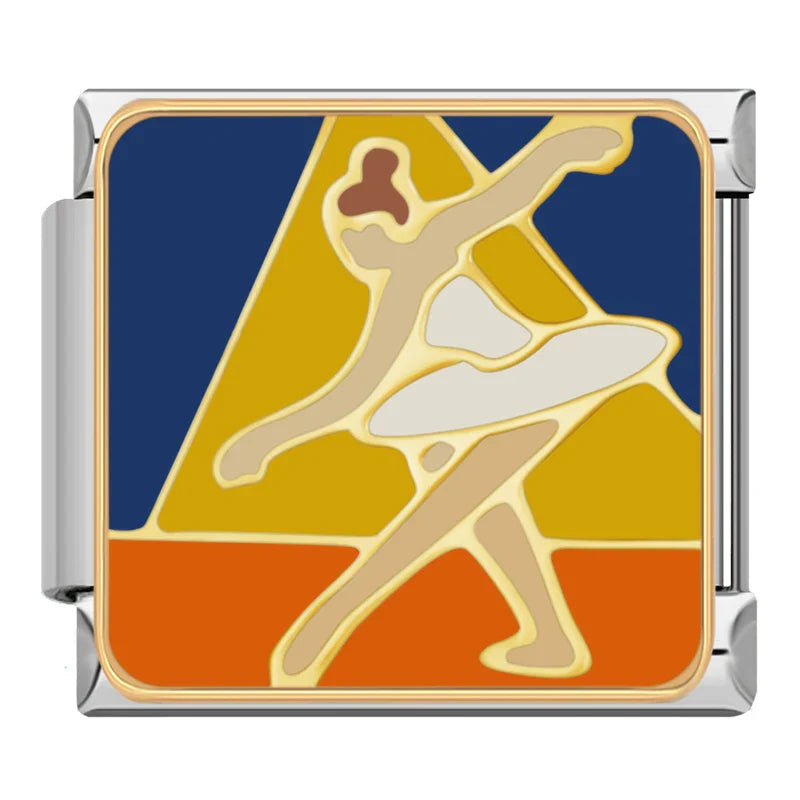 Hapiship Sports Running Yoga Ballet Italian Charm Links DJ1243-A