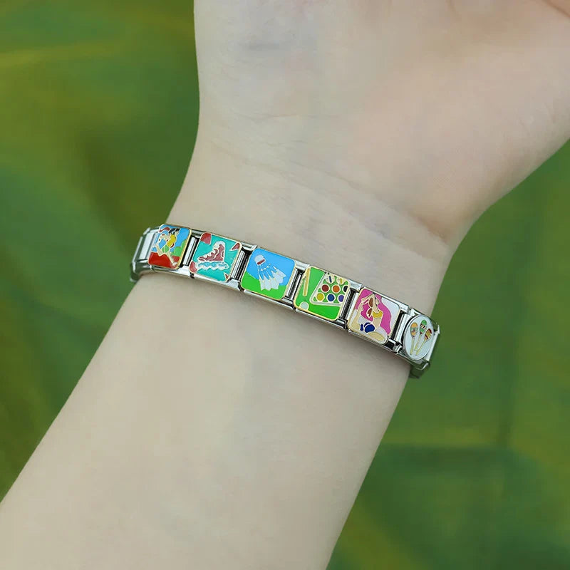 Hapiship Sports Running Yoga Ballet Italian Charm Links DJ1243-A