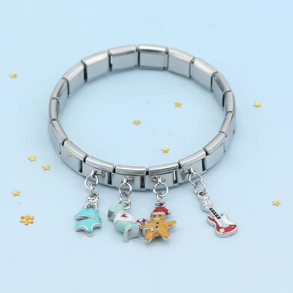 Enamel Ballet Shoe & Dance Dangle Charm for Charm Bracelets