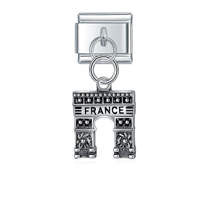 Enamel Ballet Shoe & Dance Dangle Charm for Charm Bracelets