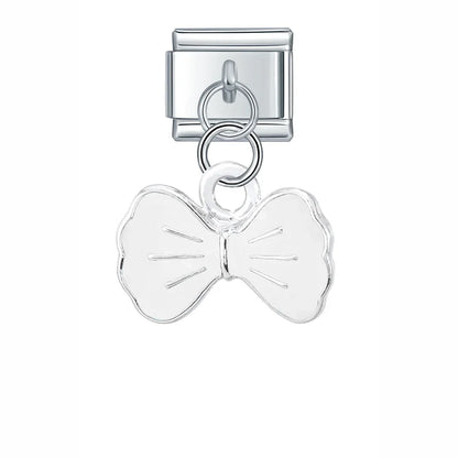 Colourful Butterfly & Bowknot Dangle Italian Charms — Pastel Butterfly & Bow Dangle Links