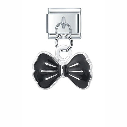 Colourful Butterfly & Bowknot Dangle Italian Charms — Pastel Butterfly & Bow Dangle Links