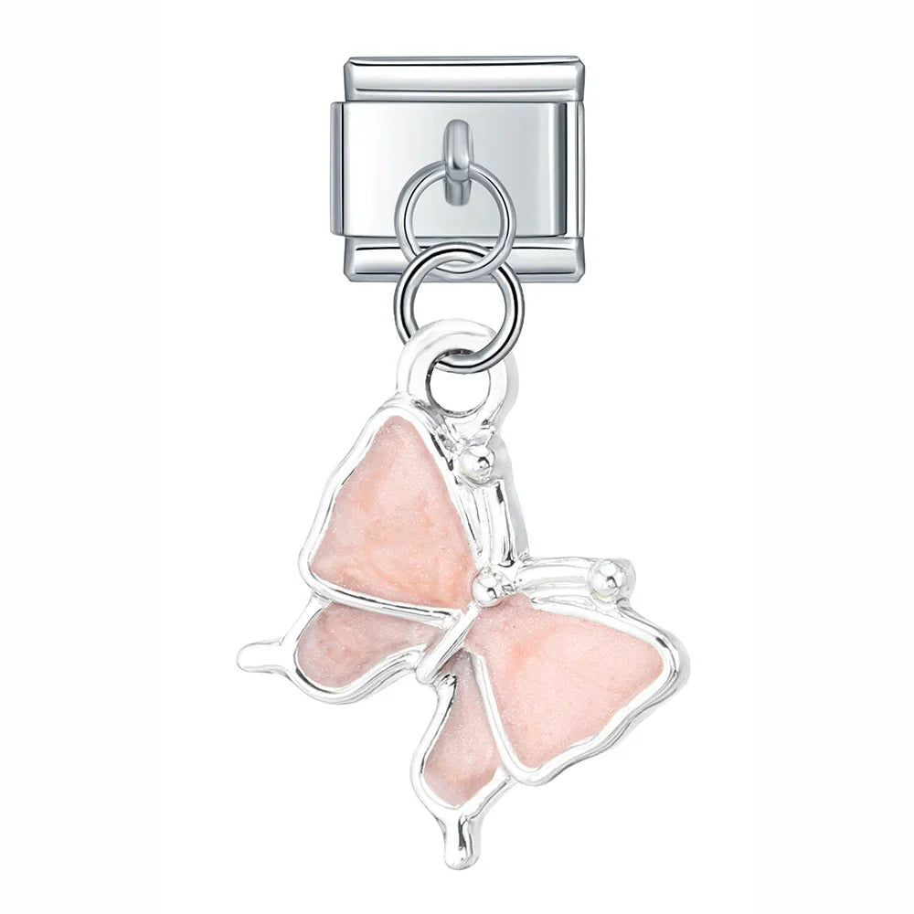 Colorful Butterfly&Bowknot dangle charms