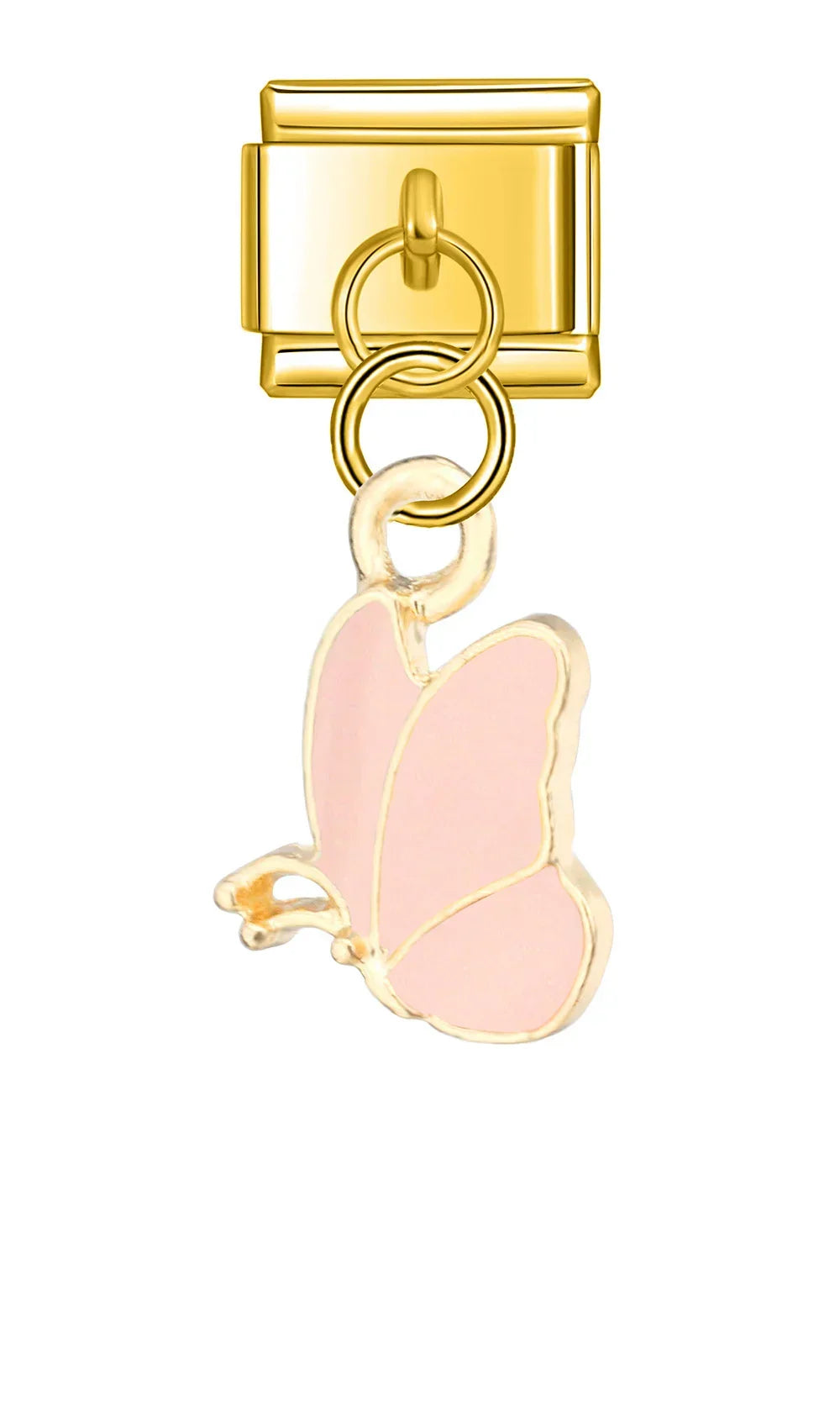 The Enamel Dragonfly & Butterfly Dangle Charm in Silver