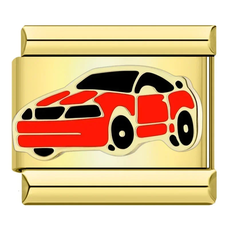 Flower Spider Poker Heart Sports Car  Golden   DJ1373-C