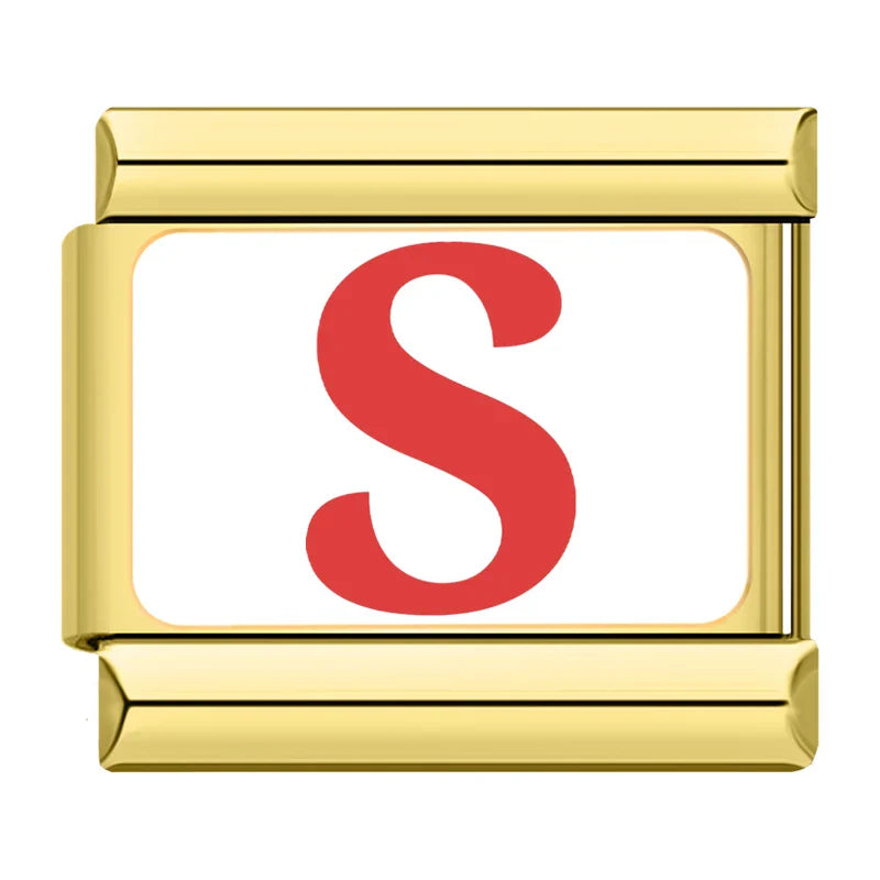 Golden Colorful 26 English Letters TZ042