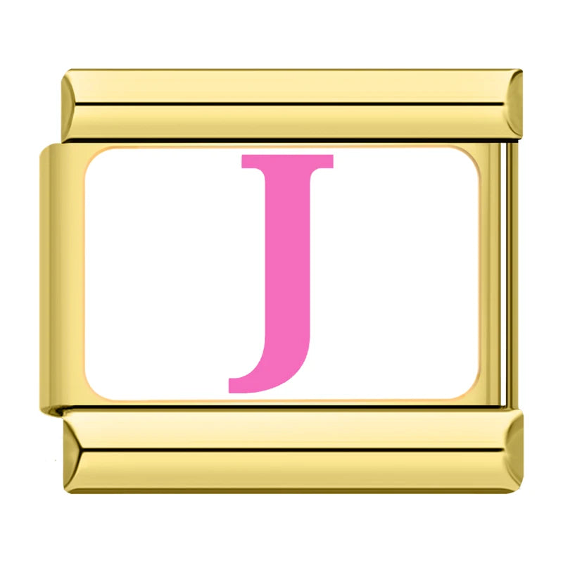 Golden Colorful 26 English Letters TZ042