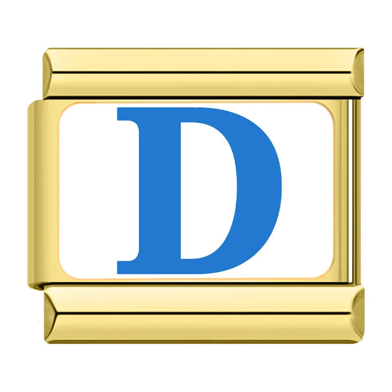 Golden Colorful 26 English Letters TZ042