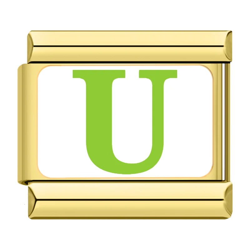 Golden Colorful 26 English Letters TZ042