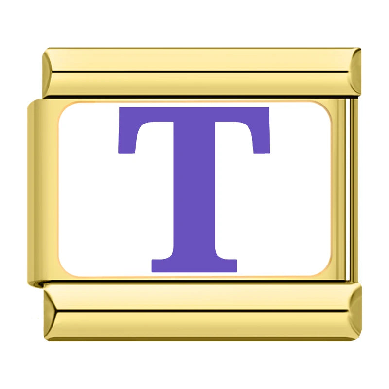 Golden Colorful 26 English Letters TZ042