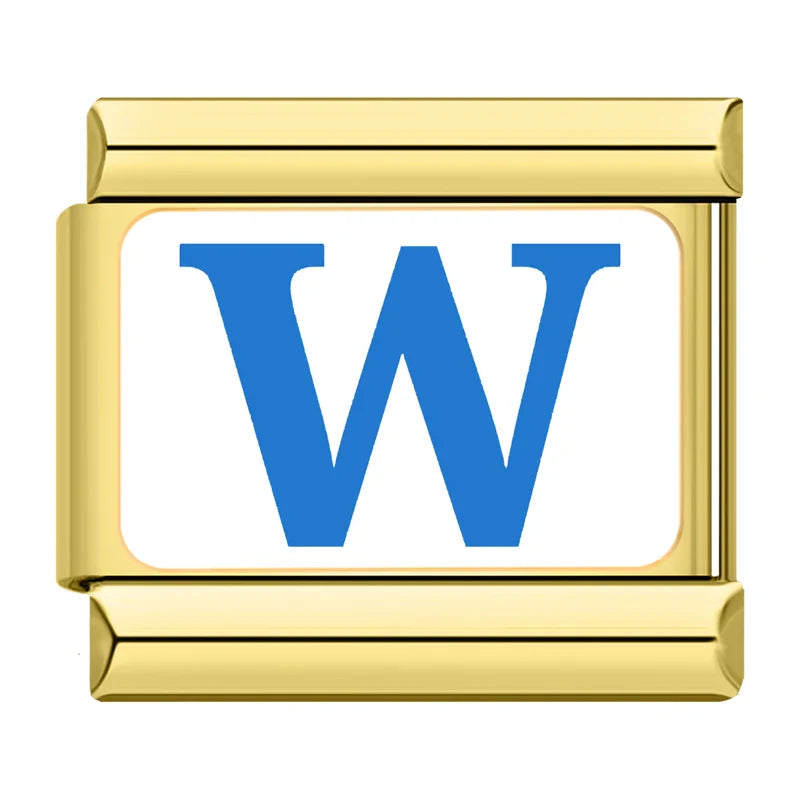 Golden Colorful 26 English Letters TZ042