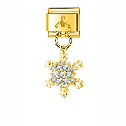 The Key, Paper Clip, Star & Snowflake Shiny Dangle Charm