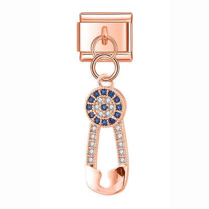 The Key, Paper Clip, Star & Snowflake Shiny Dangle Charm
