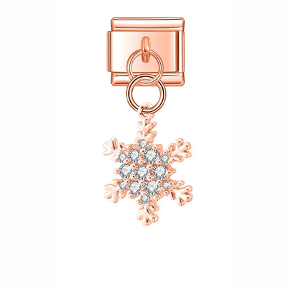 The Key, Paper Clip, Star & Snowflake Shiny Dangle Charm