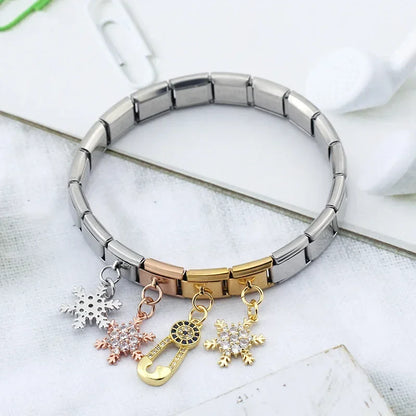 The Key, Paper Clip, Star & Snowflake Shiny Dangle Charm