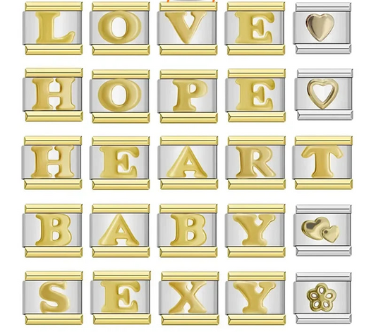 gold and silver Letters DJ907