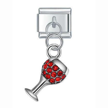 The Celebration Glass & Textured Eye Dangle Charm
