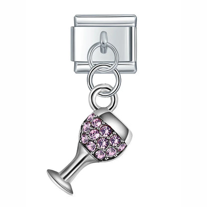 The Celebration Glass & Textured Eye Dangle Charm