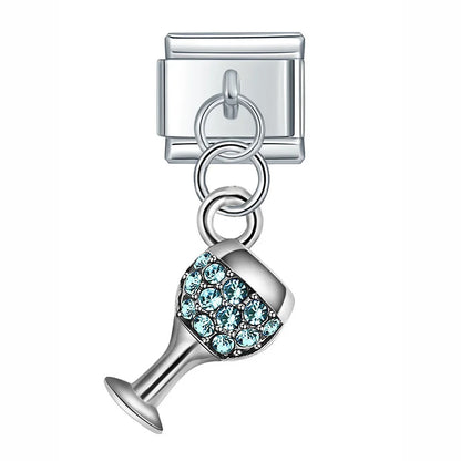 The Celebration Glass & Textured Eye Dangle Charm