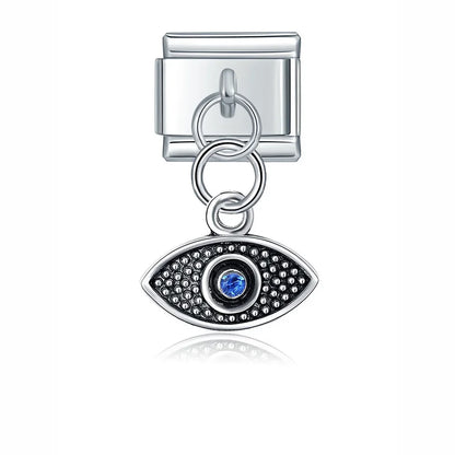 The Celebration Glass & Textured Eye Dangle Charm