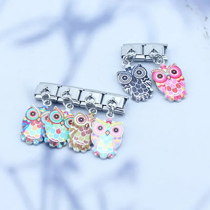 The Colourful Glaze Owl Dangle Charm